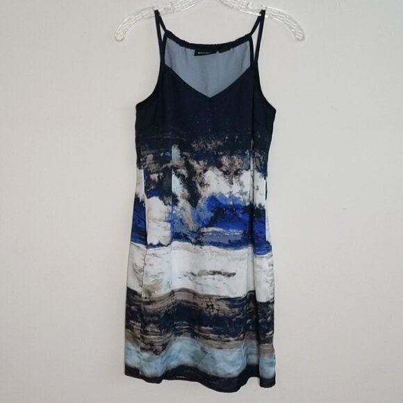 DKNY Jeans Watercolor Silky Slip Dress - Picture 1 of 4
